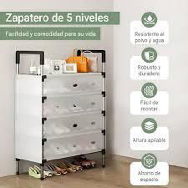 Imagen de ZAPATERO ORGANIZARO ANTI POLVO 4 NIVELES METALICO- L10-4