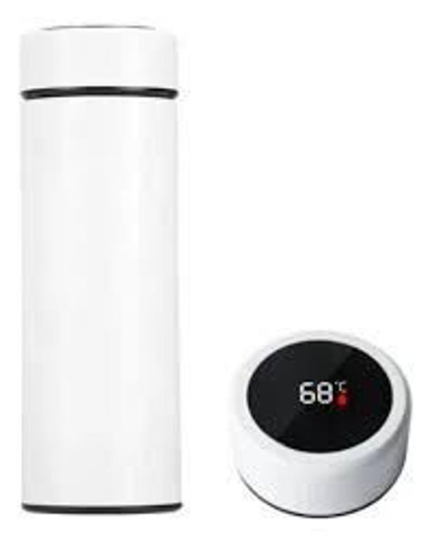 Imagen de TERMO 500ML CON TERMOMETRO DIGITAL BLANCO- TZ500