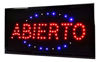 Imagen de Cartel Led Luminoso Abierto Directo Azul Y Rojo S Color Negro Electroland Cartelab
