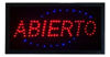 Imagen de Cartel Led Luminoso Abierto Directo Azul Y Rojo S Color Negro Electroland Cartelab