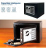 Imagen de Caja Fuerte De Seguridad Electrónica Codigo Digital Y Llave Color Negro