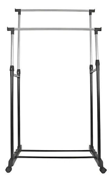 Imagen de Perchero Colgador Doble Exhibidor De Ropa Metalico -8006 Negro