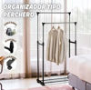 Imagen de Perchero Colgador Doble Exhibidor De Ropa Metalico -8006 Negro