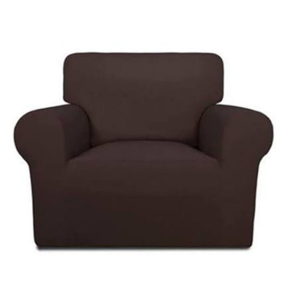 Imagen de FUNDA DE TELA ELASTIZADA PARA SILLÓN 1 PLAZA- FS001-MARRON