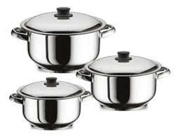 Imagen de JUEGO DE OLLAS 6 PCS  20,22 Y 24 CM-CI1690