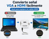 Imagen de Adaptador Exa Vga A Hdmi Blanco Conector Vga Hembra Hdmi Macho